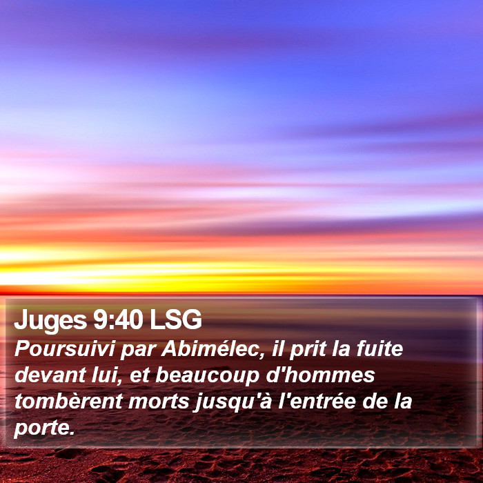 Juges 9:40 LSG Bible Study