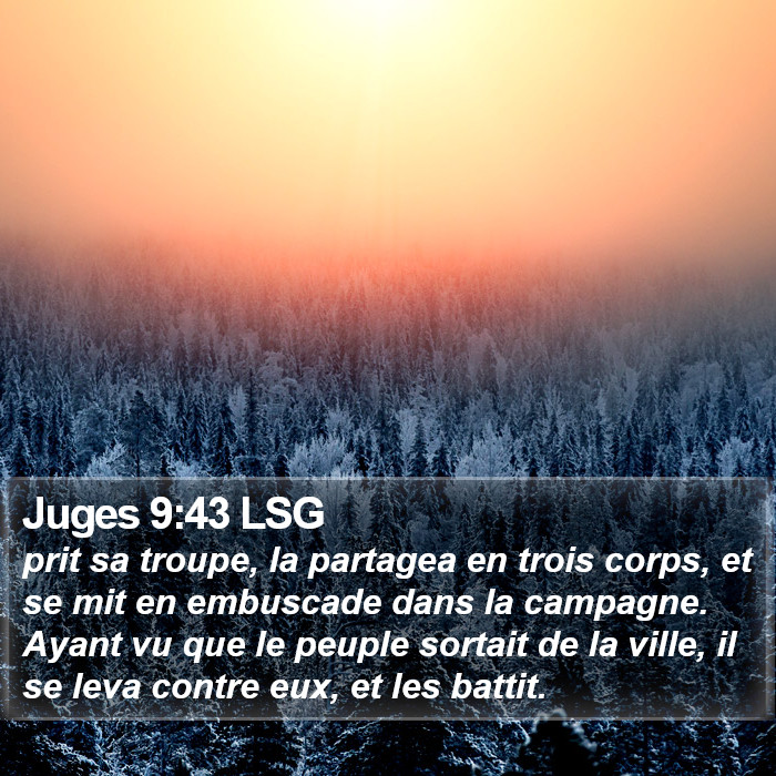 Juges 9:43 LSG Bible Study