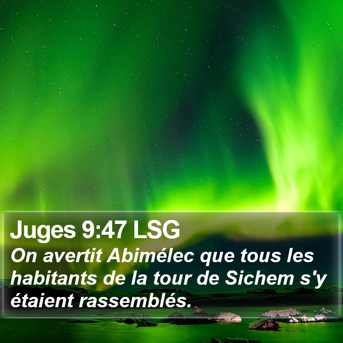 Juges 9:47 LSG Bible Study