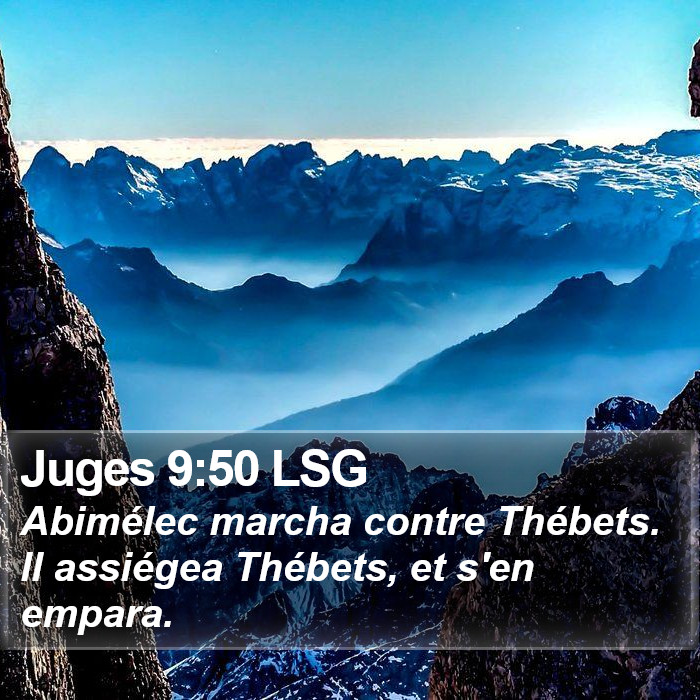 Juges 9:50 LSG Bible Study