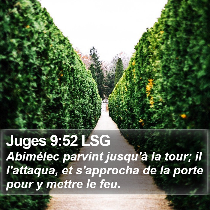 Juges 9:52 LSG Bible Study