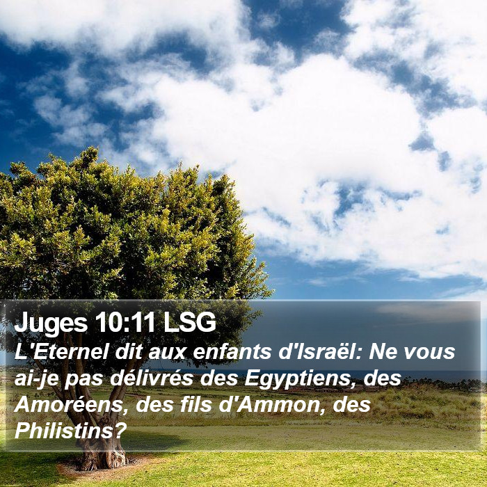 Juges 10:11 LSG Bible Study