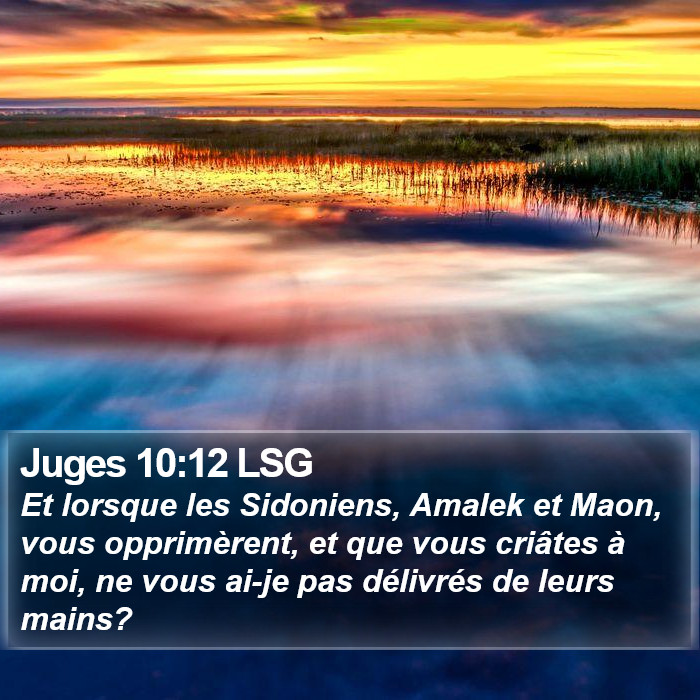 Juges 10:12 LSG Bible Study