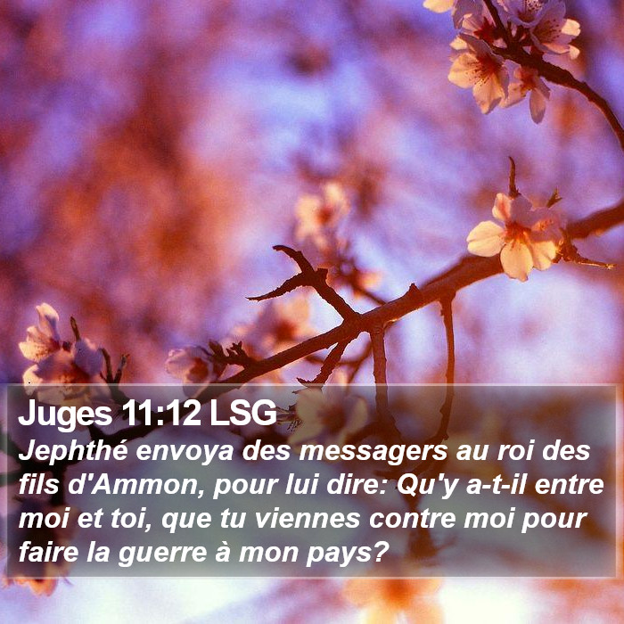 Juges 11:12 LSG Bible Study