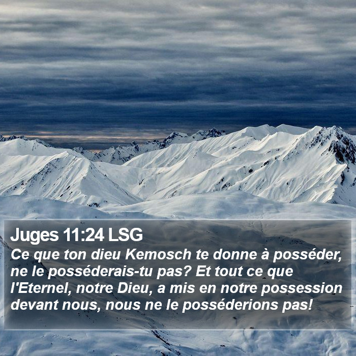 Juges 11:24 LSG Bible Study