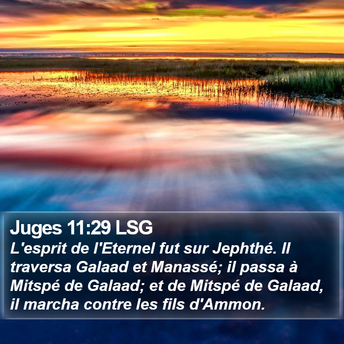 Juges 11:29 LSG Bible Study