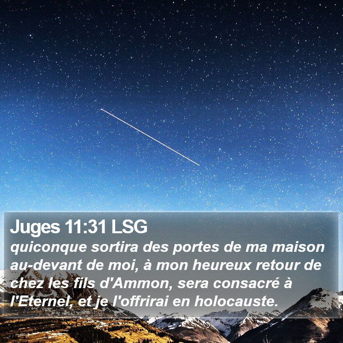 Juges 11:31 LSG Bible Study