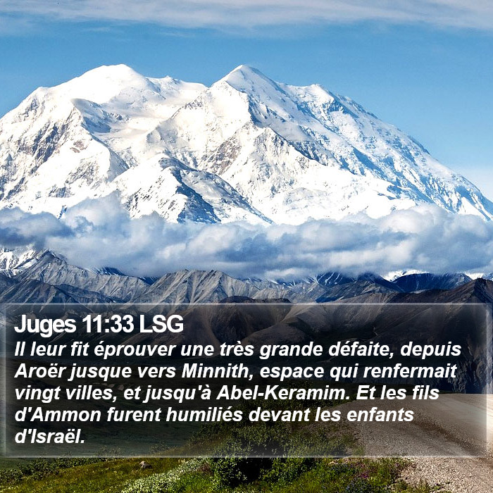 Juges 11:33 LSG Bible Study