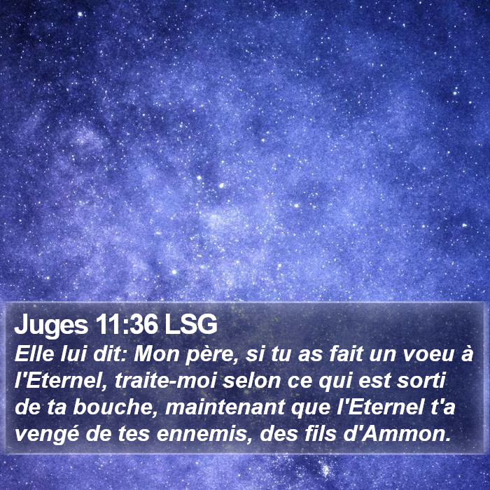 Juges 11:36 LSG Bible Study