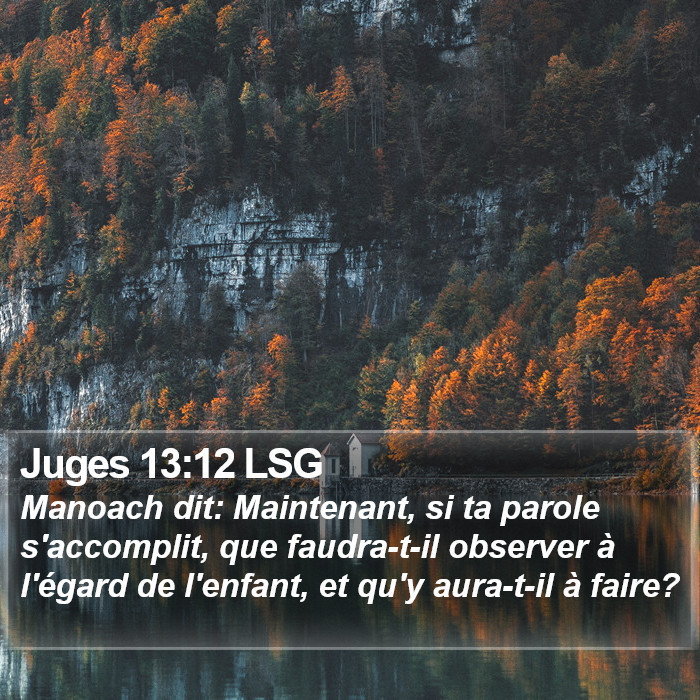 Juges 13:12 LSG Bible Study