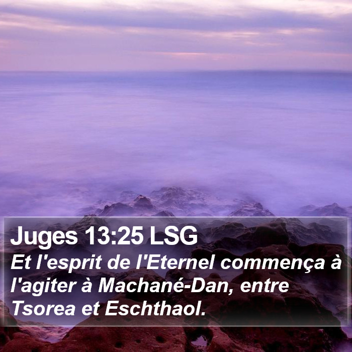 Juges 13:25 LSG Bible Study