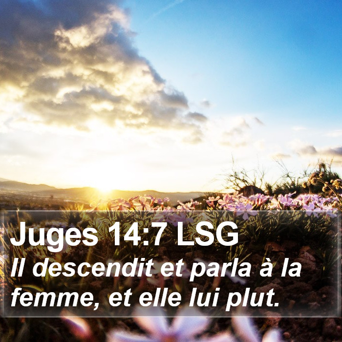 Juges 14:7 LSG Bible Study
