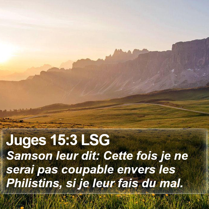 Juges 15:3 LSG Bible Study