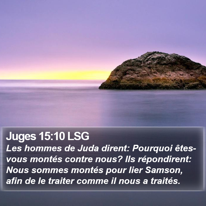 Juges 15:10 LSG Bible Study