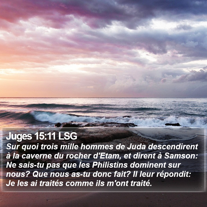 Juges 15:11 LSG Bible Study