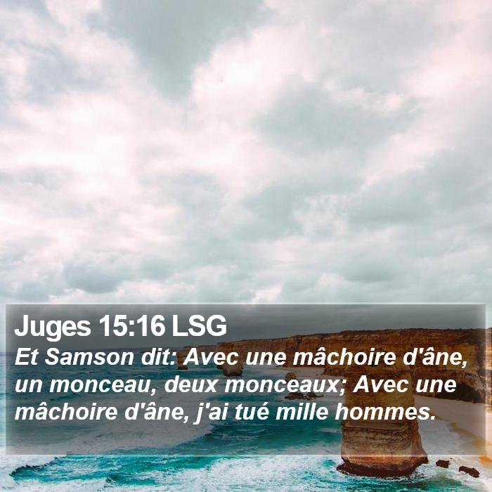 Juges 15:16 LSG Bible Study