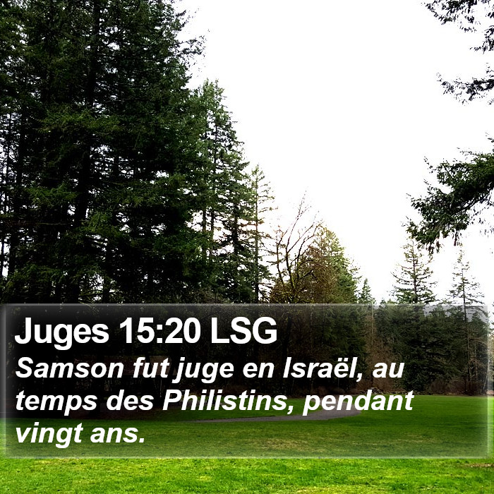 Juges 15:20 LSG Bible Study