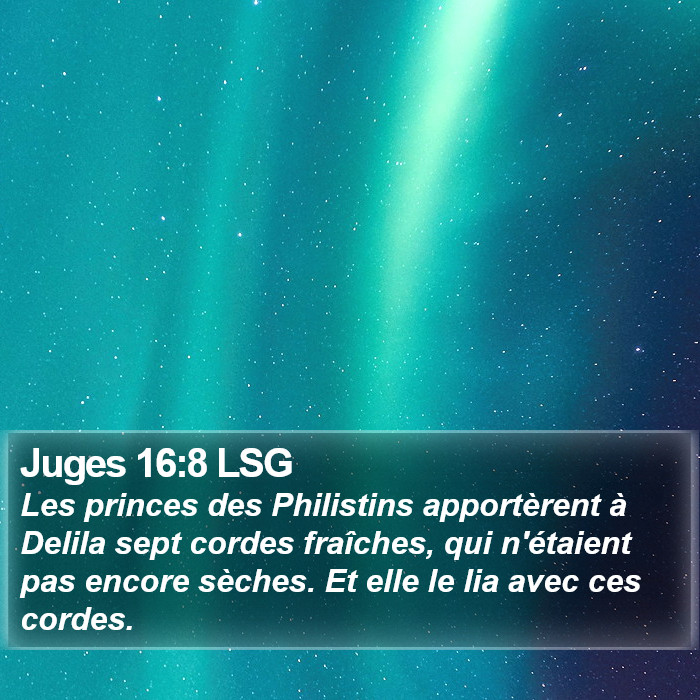 Juges 16:8 LSG Bible Study