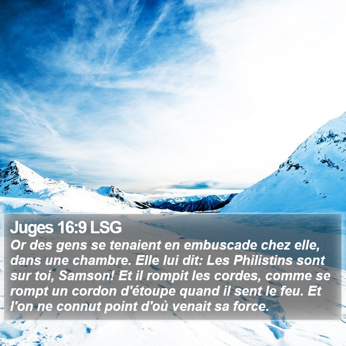 Juges 16:9 LSG Bible Study