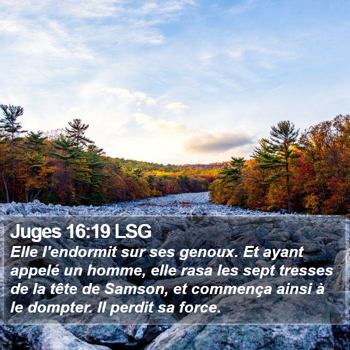 Juges 16:19 LSG Bible Study