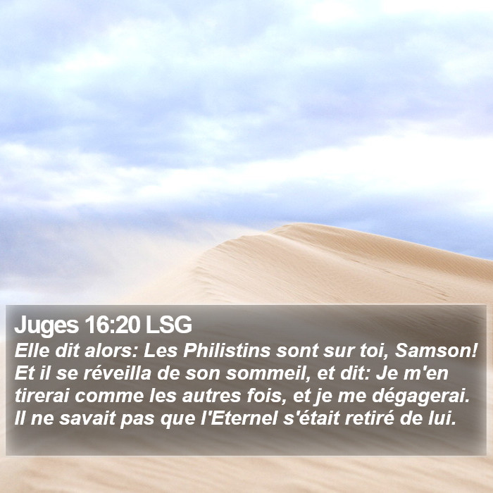 Juges 16:20 LSG Bible Study