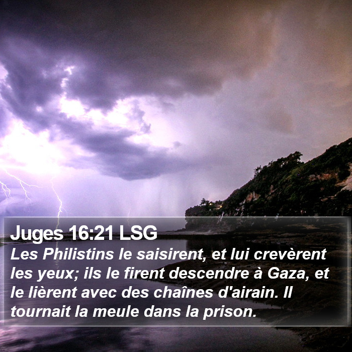 Juges 16:21 LSG Bible Study