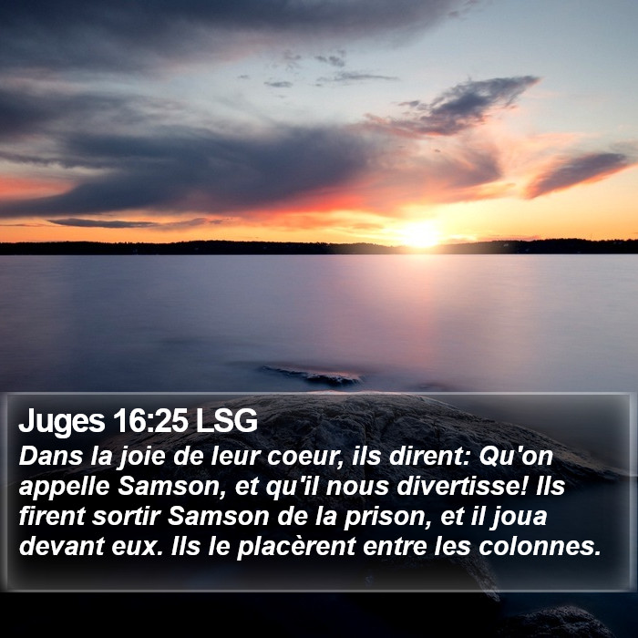 Juges 16:25 LSG Bible Study