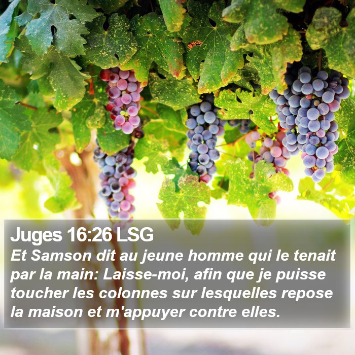 Juges 16:26 LSG Bible Study