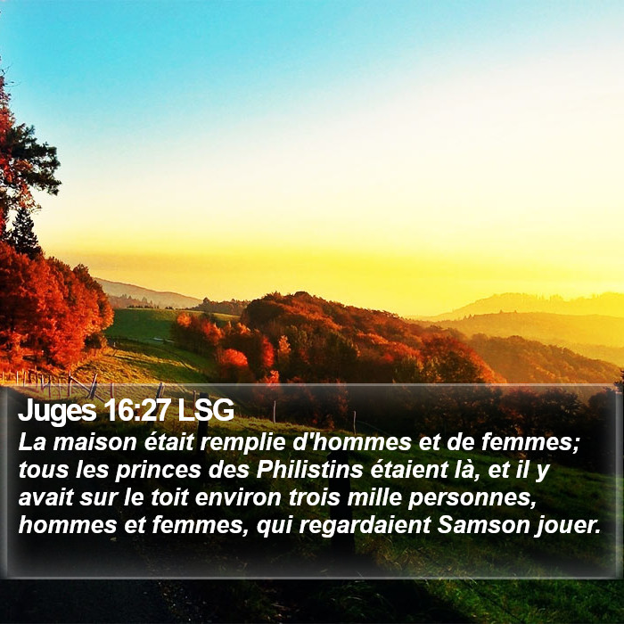 Juges 16:27 LSG Bible Study