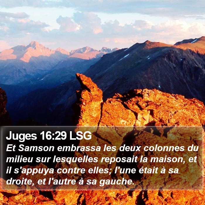 Juges 16:29 LSG Bible Study