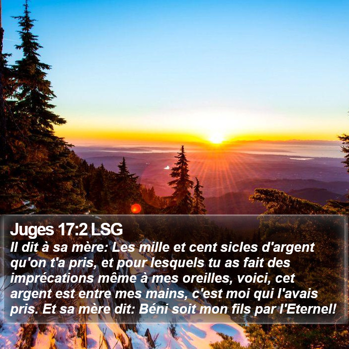 Juges 17:2 LSG Bible Study