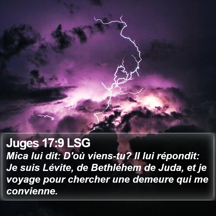 Juges 17:9 LSG Bible Study