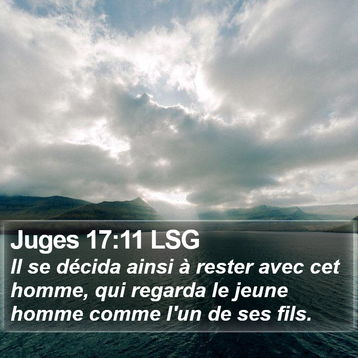 Juges 17:11 LSG Bible Study