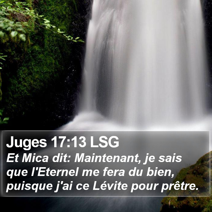 Juges 17:13 LSG Bible Study