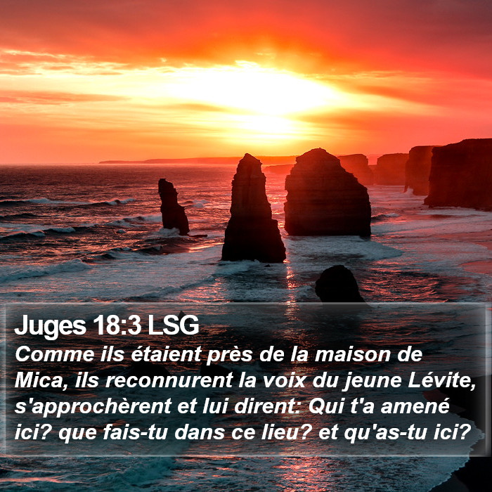 Juges 18:3 LSG Bible Study