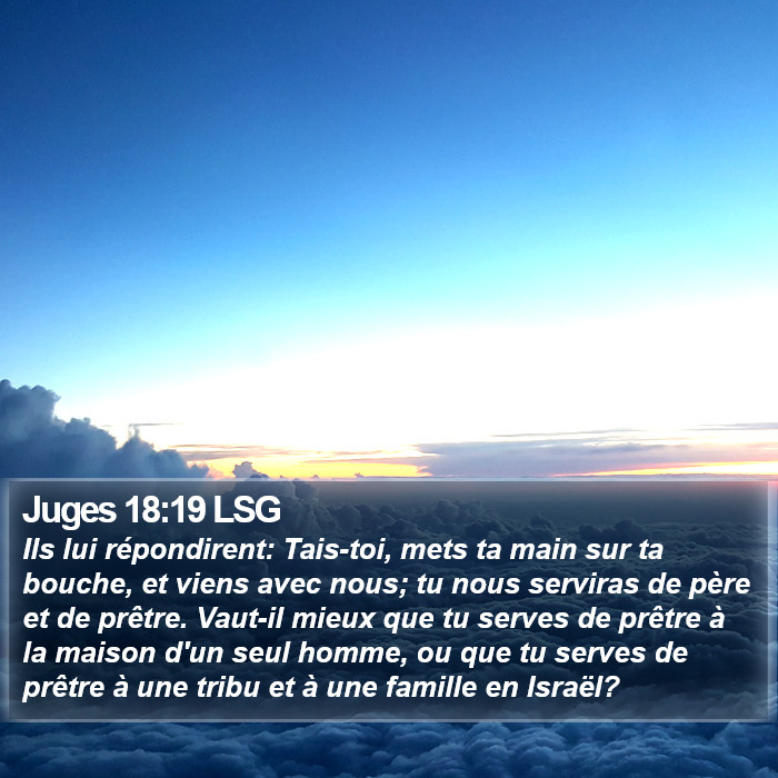 Juges 18:19 LSG Bible Study