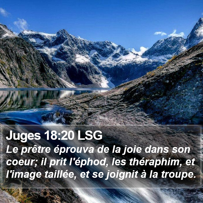 Juges 18:20 LSG Bible Study