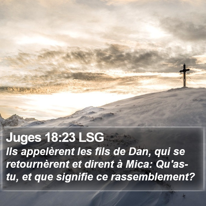 Juges 18:23 LSG Bible Study