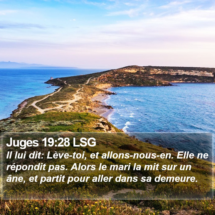 Juges 19:28 LSG Bible Study