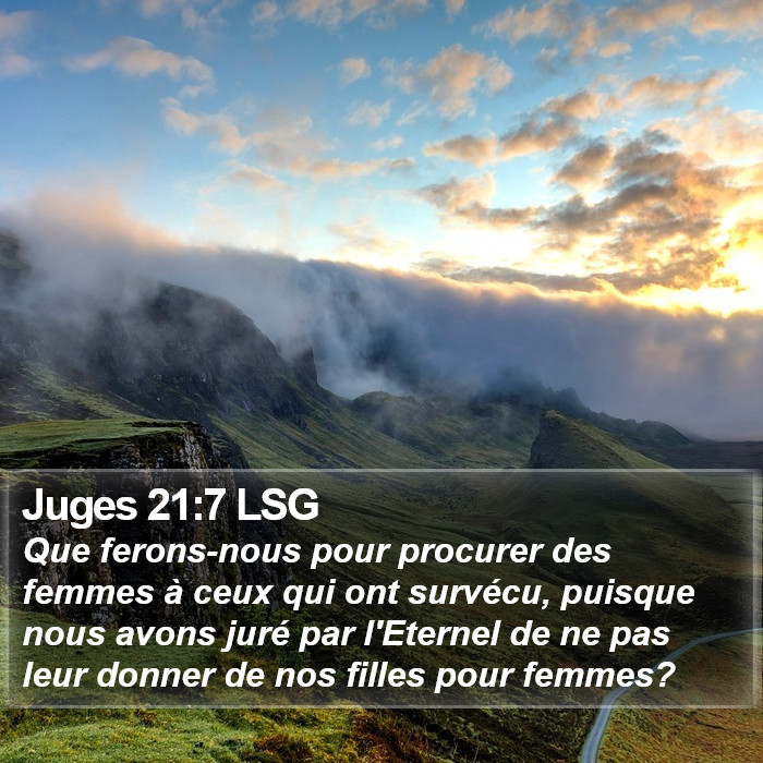 Juges 21:7 LSG Bible Study