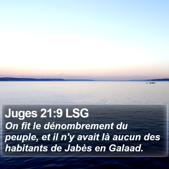 Juges 21:9 LSG Bible Study