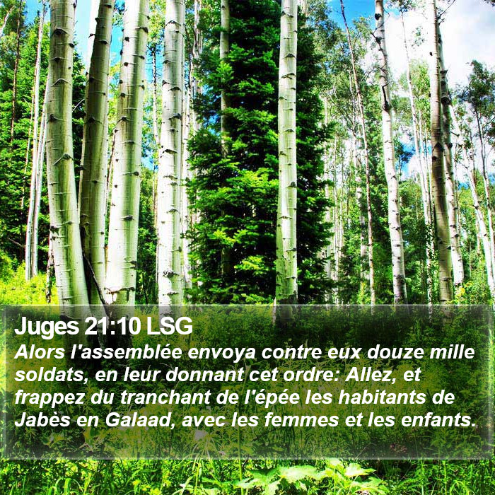 Juges 21:10 LSG Bible Study