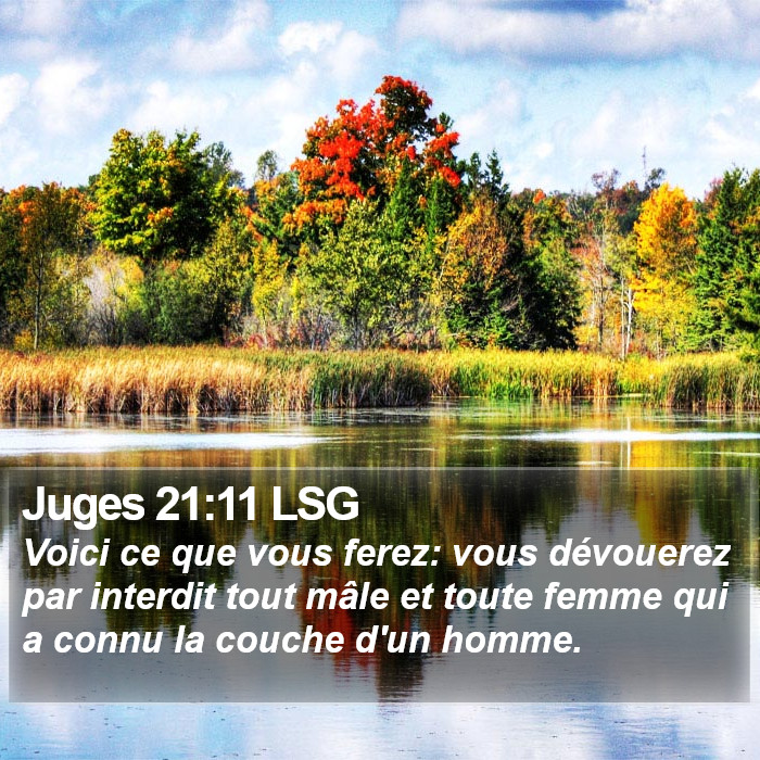 Juges 21:11 LSG Bible Study