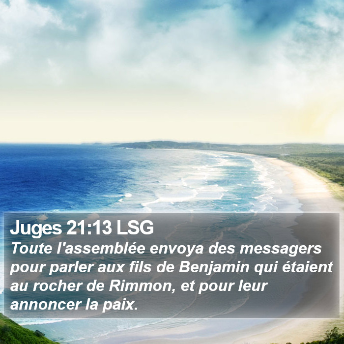 Juges 21:13 LSG Bible Study