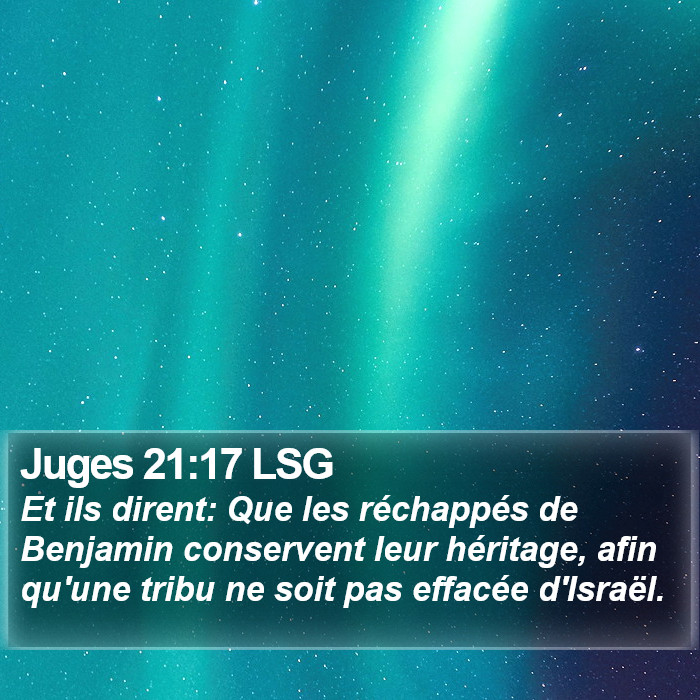 Juges 21:17 LSG Bible Study