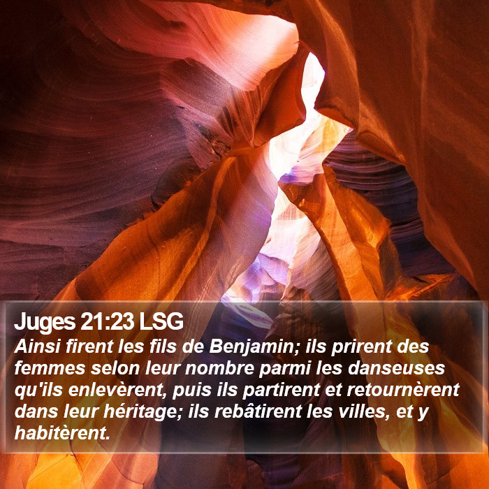 Juges 21:23 LSG Bible Study