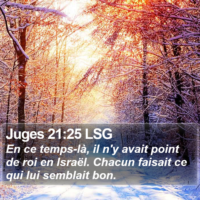 Juges 21:25 LSG Bible Study