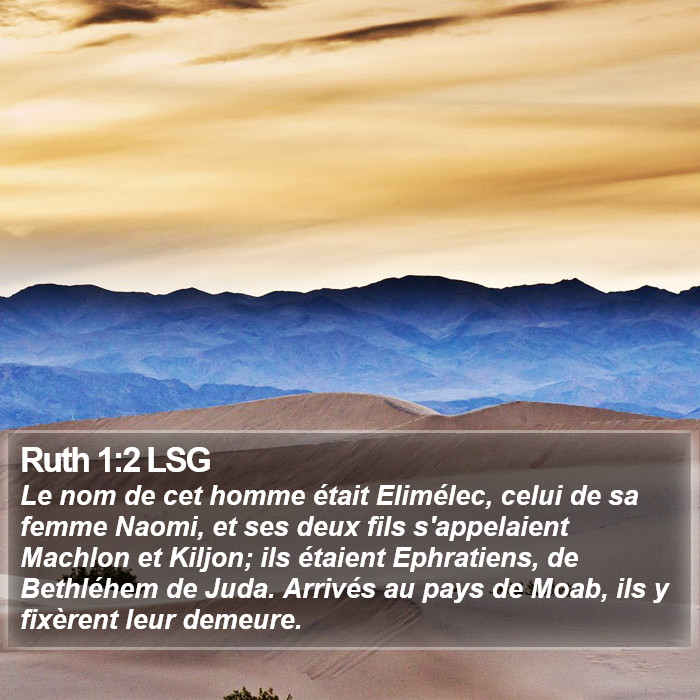 Ruth 1:2 LSG Bible Study