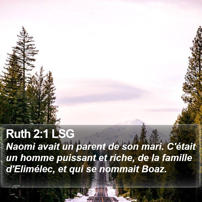 Ruth 2:1 LSG Bible Study