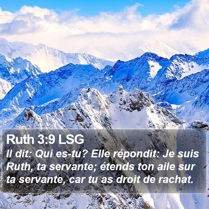 Ruth 3:9 LSG Bible Study